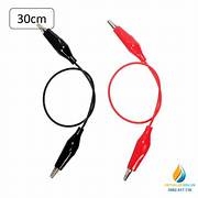 Dây dẫn kẹp cá sấu đầu kẹp bọc nhựa, dây nối ráp mạch điện, dài 40cm