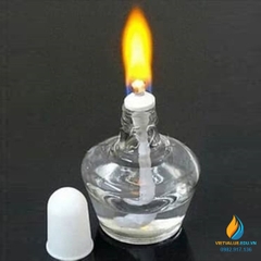 Đèn cồn đốt, thủy tinh trong suốt, có nắp đậy, dung tích 60ml