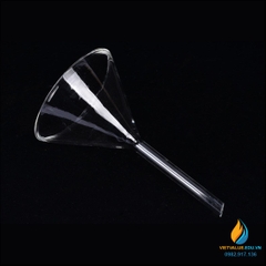 Phễu thủy tinh rót hóa chất đường kính miệng 90mm, phễu rót thủy tinh
