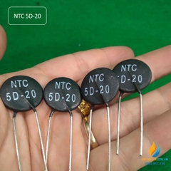 Điện trở nhiệt hệ số âm NTC 5D-20 giá trị 5R đường kính 20 mm MF72-5D20