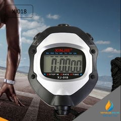 Đồng hồ bấm giờ thể dục XJ018, đo thời gian chính xác 1/100 giây, sử dụng pin cúc áo