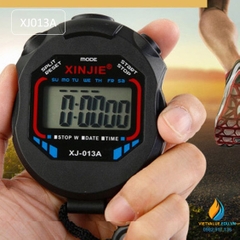 Đồng hồ bấm giờ thể dục XJ013A, đo thời gian chính xác 1/100 giây, sử dụng pin cúc áo