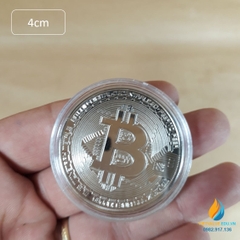 Đồng xu Bitcoin đường kính 4cm, dày 1,5mm, đồng xu dành cho học sinh tiểu học