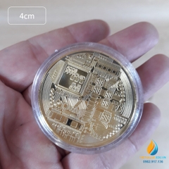 Đồng xu Bitcoin đường kính 4cm, dày 1,5mm, đồng xu dành cho học sinh tiểu học