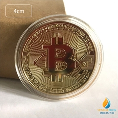 Đồng xu Bitcoin đường kính 4cm, dày 1,5mm, đồng xu dành cho học sinh tiểu học