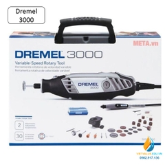 Bộ công cụ đa năng Dremel 3000 chuyên nghiệp trong khắc, mài, đánh bóng, gia công