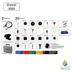 Bộ công cụ đa năng Dremel 3000 chuyên nghiệp trong khắc, mài, đánh bóng, gia công