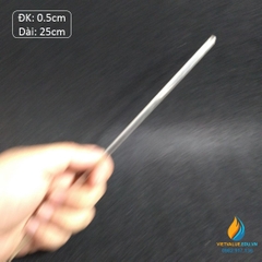 Đũa khuấy hóa chất bằng nhựa PC trong, đường kính 0.5cm, chiều dài 25cm