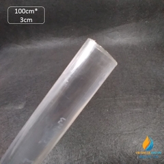 Đũa khuấy hóa chất bằng nhựa PC trong, đường kính 3cm, chiều dài 100cm