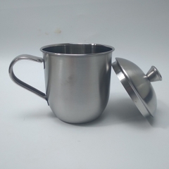 Ca Inox 300ml có nắp, không chia vạch