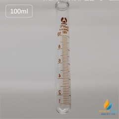 Ống nghiệm thủy tinh 10ml có vạch chia, đáy ống nghiệm tròn, chịu nhiệt độ cao