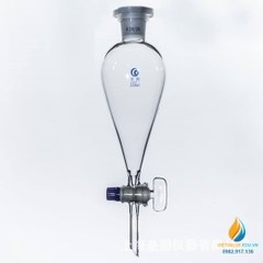 Bình lắng gạn quả lê, phễu tách hình quả lê, khóa thủy tinh, dung tích 500ml