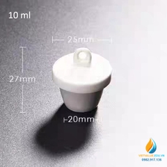 Chén sứ nung có nắp phòng thí nghiệm, dung tích 10ml