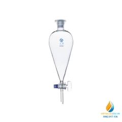 Bình lắng gạn quả lê, phễu tách hình quả lê, khóa thủy tinh, dung tích 60ml