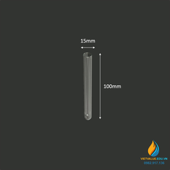 10 Ống nghiệm thủy tinh, không chia vạch, không nắp, 12x70mm