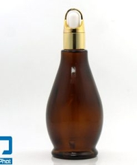 Chai nâu bầu xịt 30ml, chai thủy tinh đựng mẫu, chai lọ thủy tinh