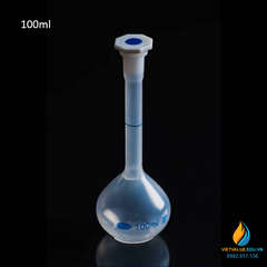 Bình định mức nhựa PP trong suốt, dung tích 100ml