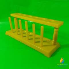 Giá ống nghiệm nhựa 6 lỗ, 6 que, đường kính lỗ 23mm, tháo rời dễ dàng