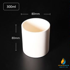 Cốc nhôm oxit Al2O3 tinh khiết hơn 99%, chịu nhiệt độ hơn 1600 độ C nung mẫu 300ml