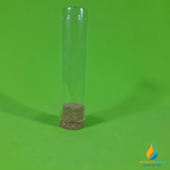 5 Ống nghiệm thủy tinh, có nắp, không chia vạch, đáy phẳng, 30*120mm