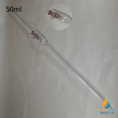 Pipet bầu thủy tinh 25ml, pipet bầu hút định lượng hút chính xác