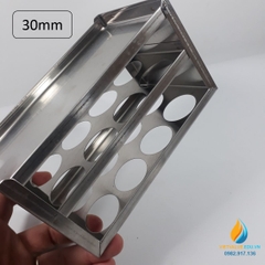 Giá ống nghiệm Inox lỗ to, đường kính lỗ 30mm, 8 lỗ, inox chất lượng cao