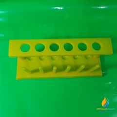 Giá ống nghiệm nhựa 6 lỗ, 6 que, đường kính lỗ 23mm, tháo rời dễ dàng
