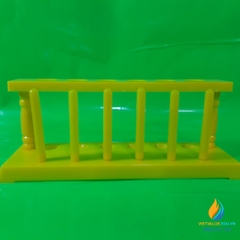 Giá ống nghiệm nhựa 6 lỗ, 6 que, đường kính lỗ 23mm, tháo rời dễ dàng