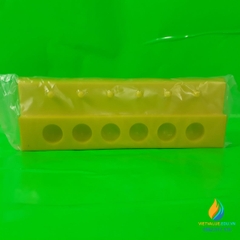Giá ống nghiệm nhựa 6 lỗ, 6 que, đường kính lỗ 23mm, tháo rời dễ dàng