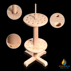 Giá treo micropipet tròn 15 lỗ, model W-000702, chất liệu gỗ