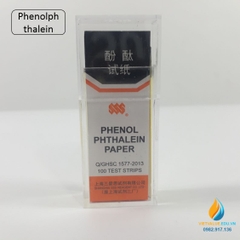 Giấy thử nghiệm Phenolphthalein đo độ axit và bazo của dung dịch, hộp 100 miếng