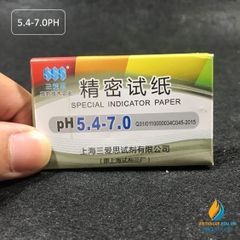 Giấy thử độ PH thang chi tiết từ 5.4 đến 7.0, đo PH của dung dịch axit bazo