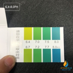 Giấy thử độ PH thang chi tiết từ 6.4 đến 8.0, đo PH của dung dịch axit bazo