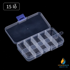 Hộp 15 lỗ đựng linh kiện điện tử, lỗ 30mmx 35mm, thiết bị phòng sạch