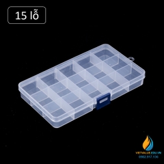 Hộp 15 lỗ đựng linh kiện điện tử, lỗ 30mmx 35mm, thiết bị phòng sạch