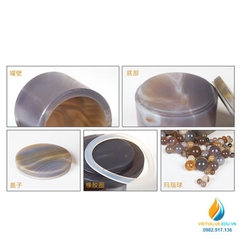 Hộp đựng bi mã não dung tích 250ml, hiệu quả nghiền cao, lọ mã não phòng thí nghiệm