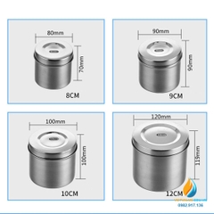 Hộp đựng bằng Inox 304 không gỉ, kích thước 12x12x11cm, có nắp
