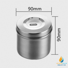Hộp đựng bằng Inox 304 không gỉ, kích thước 9x9x9cm, có nắp
