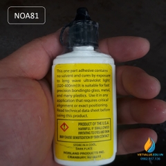 Keo dán quang UV của Mỹ NOA81, keo dán quang chuyên dụng chất lượng cao
