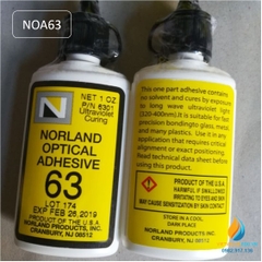 Keo UV cực tím NOA63 Norland UV, keo dán quang học NOA63 Mỹ