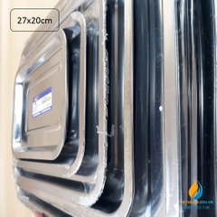 Khay Inox kích thước 27x20x2cm, khay inox phòng thí nghiệm