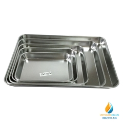 Khay Inox khử trùng, Inox 304 không gỉ, kích thước 15x25cm, khay inox y tế