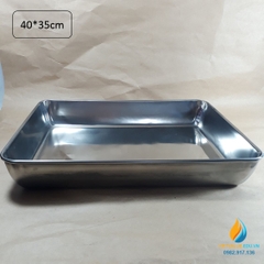 Khay Inox đựng dụng cụ thí nghiệm, kích thước 40*35cm, khay đựng Inox không gỉ