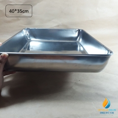 Khay Inox đựng dụng cụ thí nghiệm, kích thước 40*35cm, khay đựng Inox không gỉ