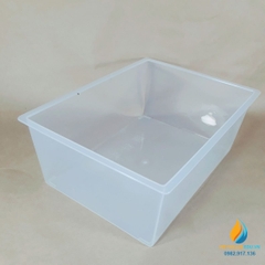 Khay rửa bằng nhựa PP trắng cổ kích thước 27cm x 20cm x 10cm
