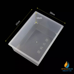 Khay rửa bằng nhựa PP trắng cổ kích thước 27cm x 20cm x 10cm
