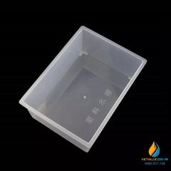 Khay rửa bằng nhựa PP trắng cổ kích thước 27cm x 20cm x 10cm