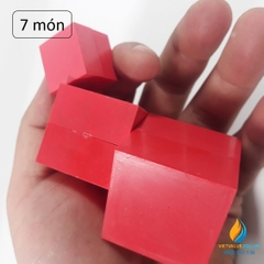 Khối cầu, khối hộp bằng nhựa cùng khối lượng, cùng thể tích, học về khối lượng riêng
