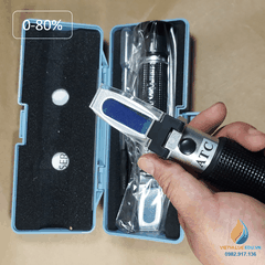 Máy đo khúc xạ cầm tay FXP018 đo độ ngọt 0-80%, tự đồng bù nhiệt ATC