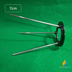 Kiềng đun cho đèn bunsen, kích thước đường kính mâm 7cm, cao 20cm